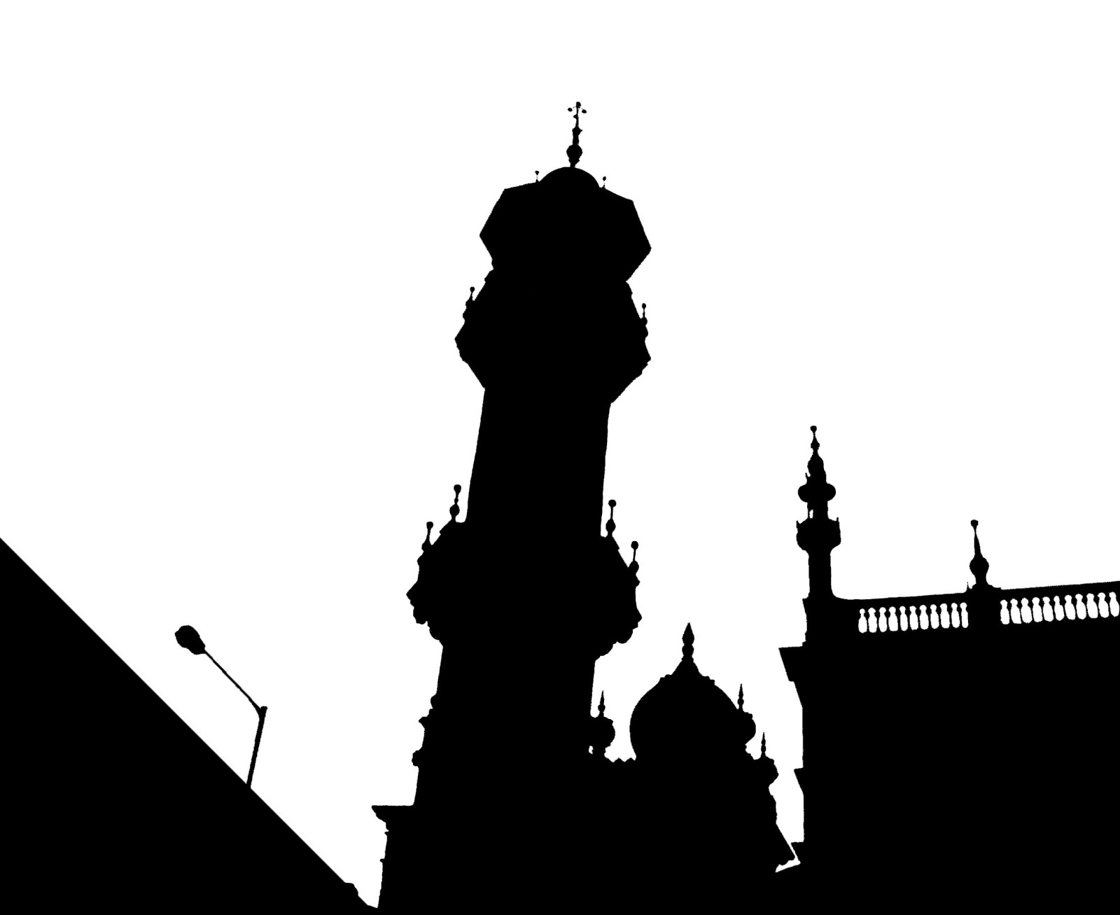 Stock Pictures Silhouettes  of Mosques 