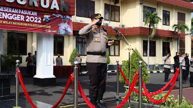 Polres Pasuruan Gelar Pergeseran Pasukan OPS Mantap Praja Tengger 2022