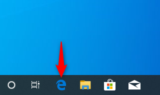 El icono de la versión heredada de Microsoft Edge