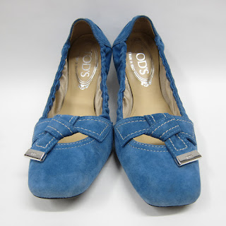 Tod's Blue Suede Mocs