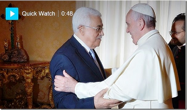 Pope Francis welcomes PA President Mahmoud Abbas 5-16-15