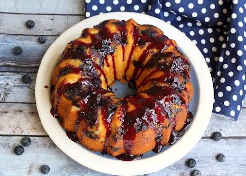 Jamie's Blueberry Bundt Cake With Sauce