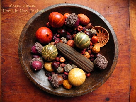 fall wooden bowl