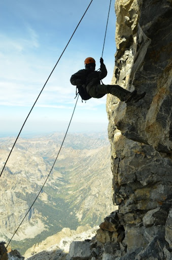 Nicolette Maroulis rappels down from the summit