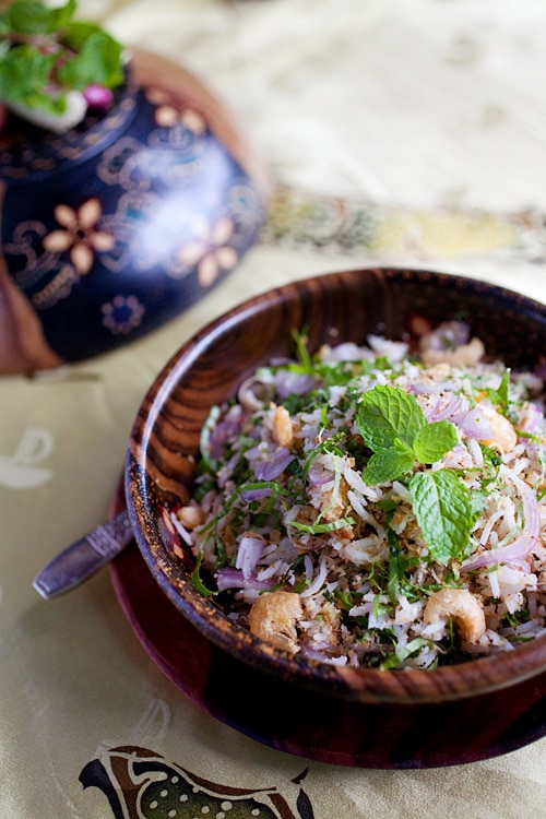 Nasi Ulam - Malaysian Mixed Herb Rice Recipe