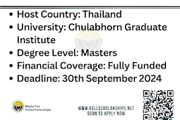 Study in Thailand - Chulabhorn Graduate Institute is Accepting Applications for Scholarship 2025 