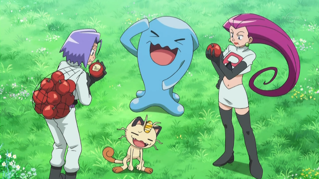 team rocket eats apples