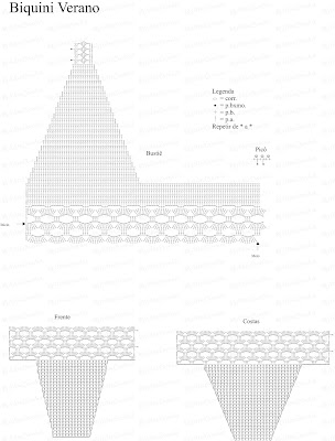 вязаный крючком Бикини Verano (Circulo) с высокими трусиками схема