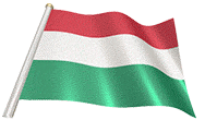 Hungarian flag on a flag pole gif animation