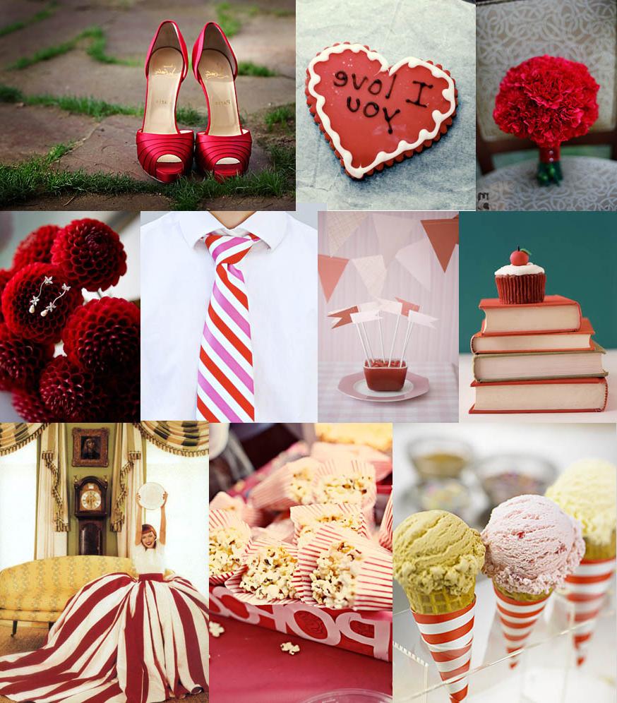 red white wedding inspiration