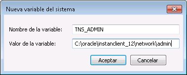 Configurar equipo para acceso a Oracle 12c con Oracle Instant Client Package