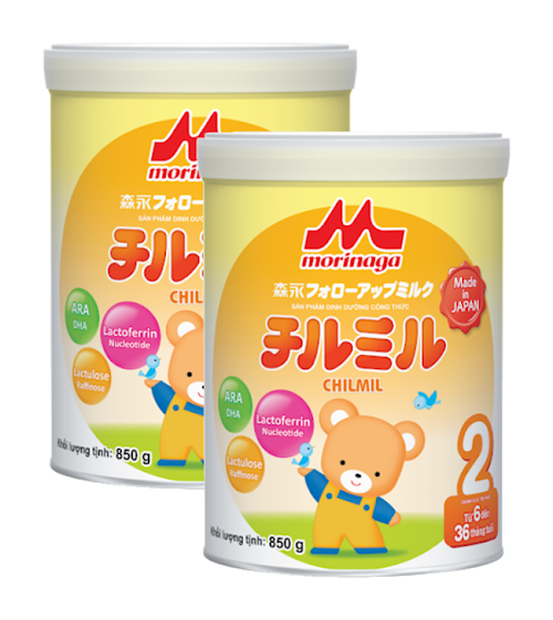 Combo 2 lon Sữa Morinaga Chilmil 850g