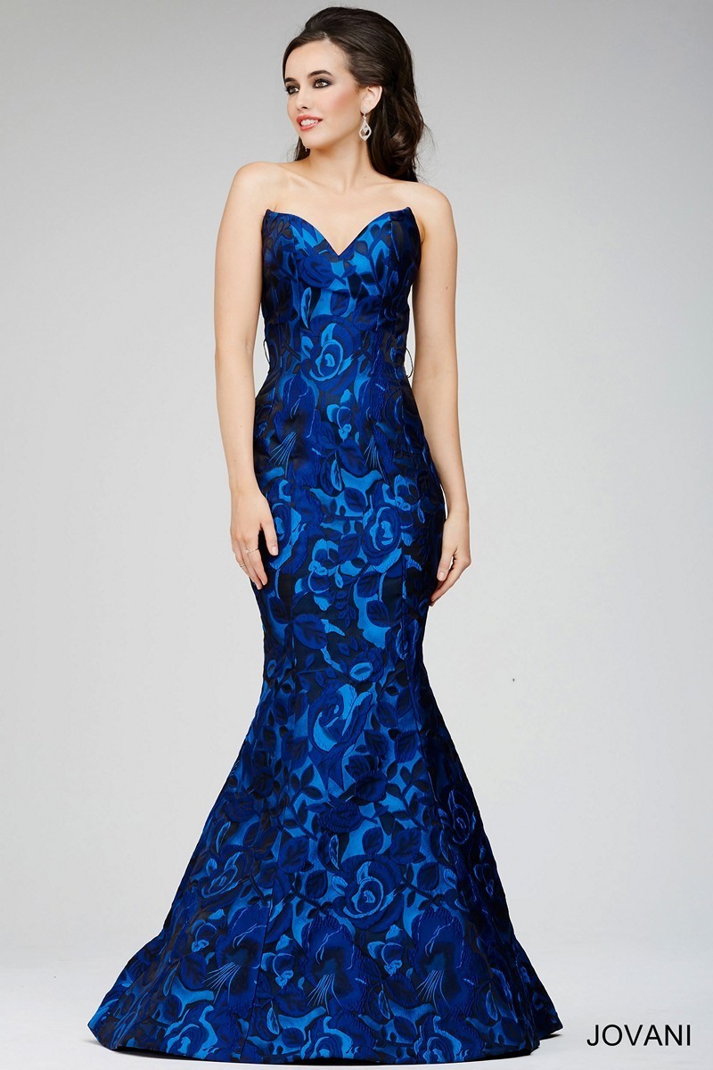 Jovani 31987 Dress Str - Jovani Royal Blue Mermaid Dress