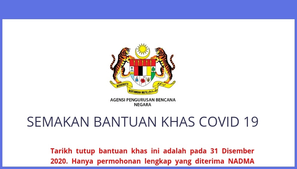 Semakan bantuan khas covid