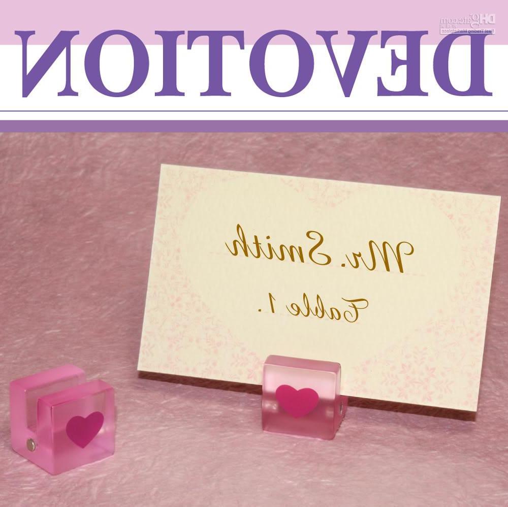 islestarwood Store10pcs Pink Heartily Welcome Place Card Holder Wedding