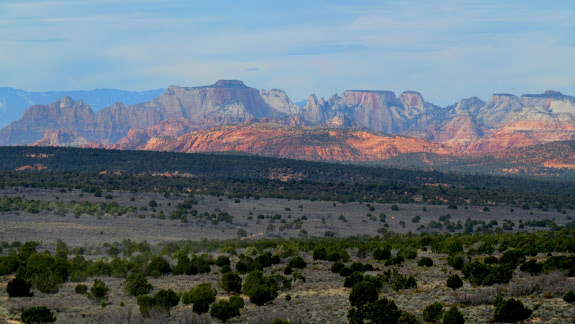 Zion National Park in the distance