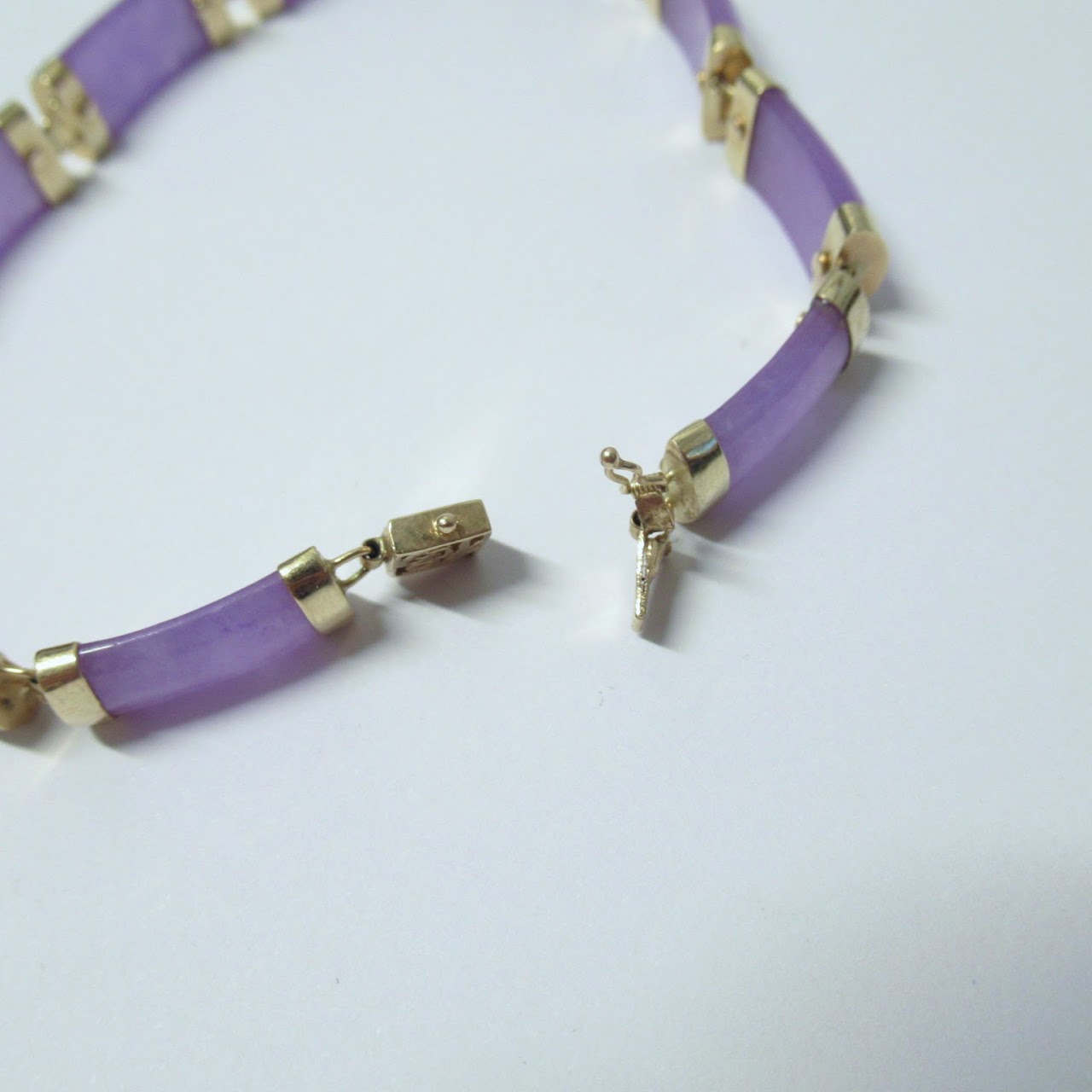 14K Gold & Amethyst Bracelet