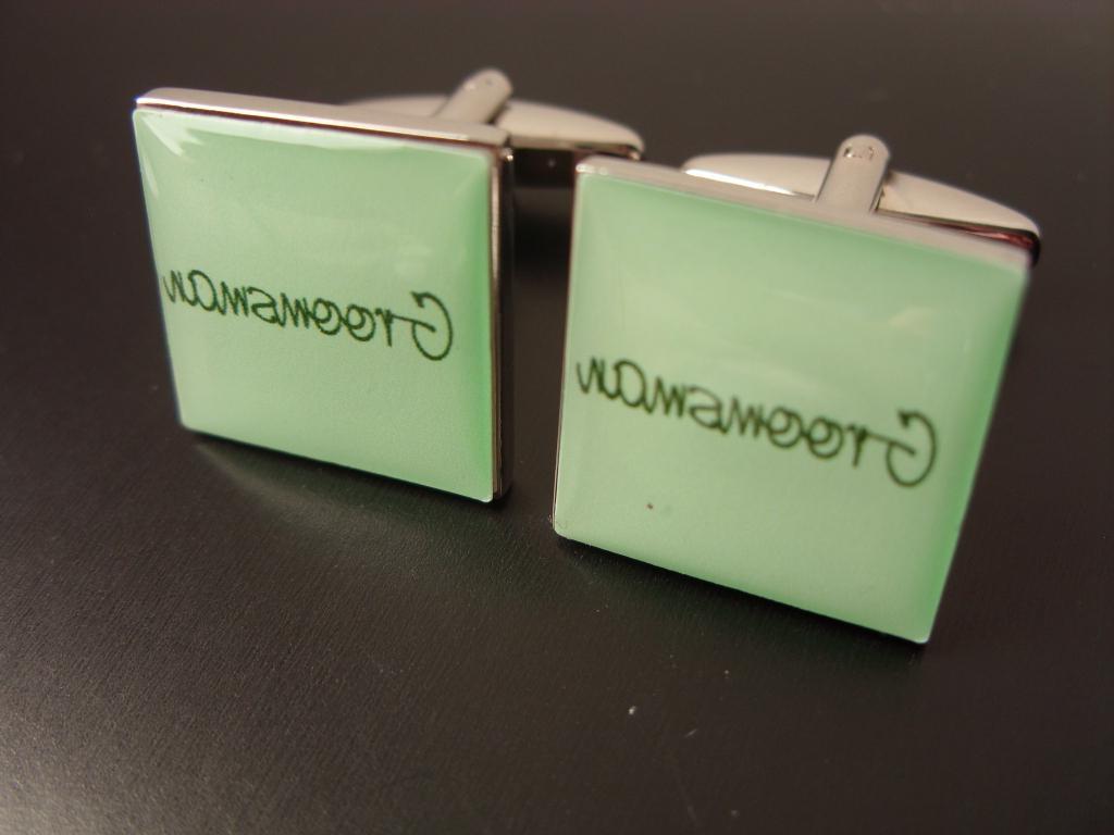 Groomsman Green Wedding Cufflinks