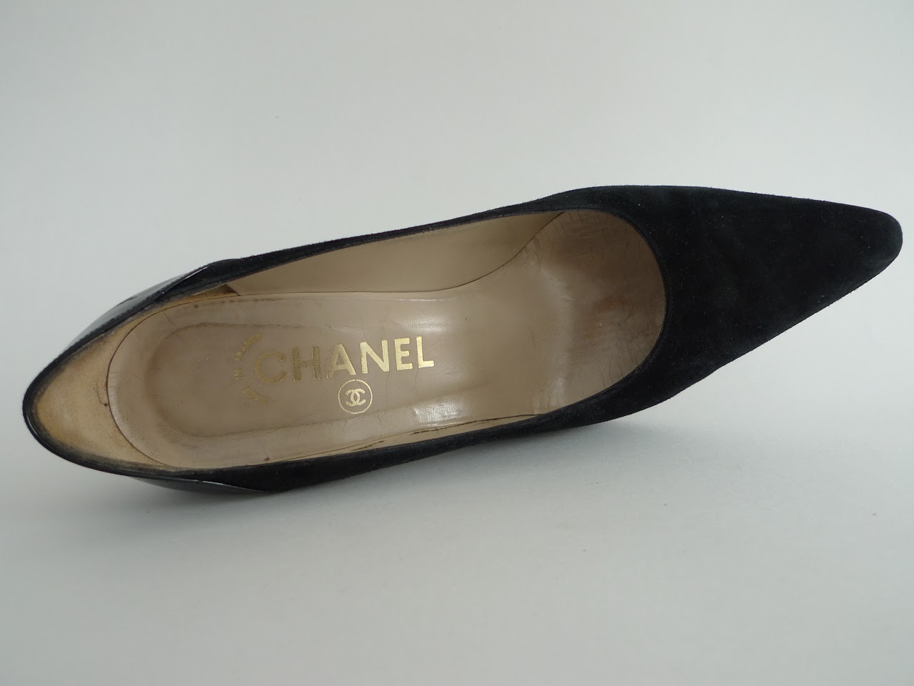 Chanel Black Suede Pumps