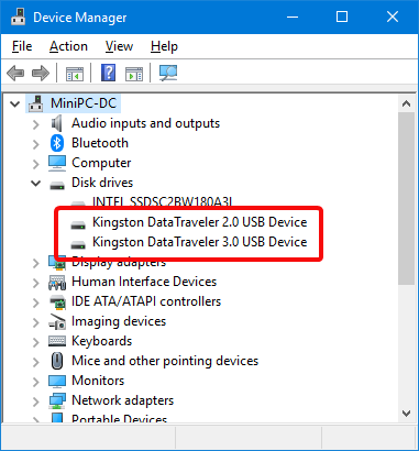 Trova le unità disco USB in Windows