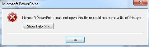 error de powerpoint