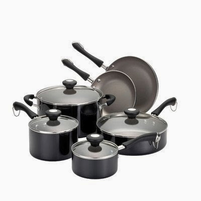  Paula Deen Porcelain Enamel Aluminum 10-Piece Cookware Set