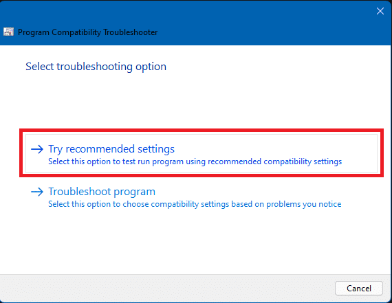 尝试推荐的设置。 修复 Microsoft 安装程序引导程序已停止工作