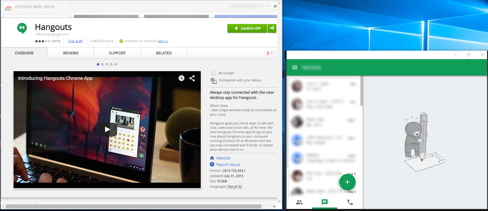 Hangouts Chrome App & Windows 10 - Google Product Forums