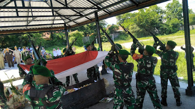 Koramil 1609-01/Buleleng  Gelar Upacara Perabuan Veteran Pejuang Kemerdekaan RI