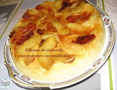 Gâteau de semoule aux pommes caramélisées