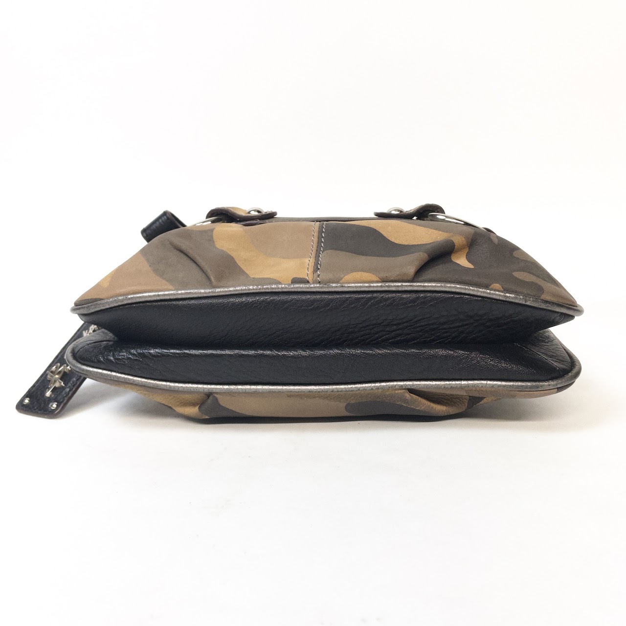 B. Makowsky Camo Leather Crossbody Bag