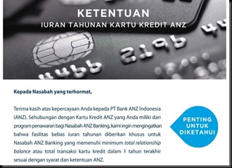 annual fee anz