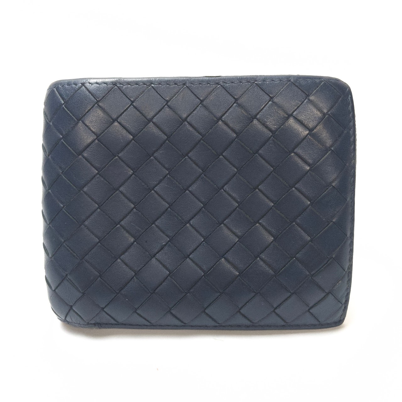 Bottega Veneta Dark Blue Bifold Wallet