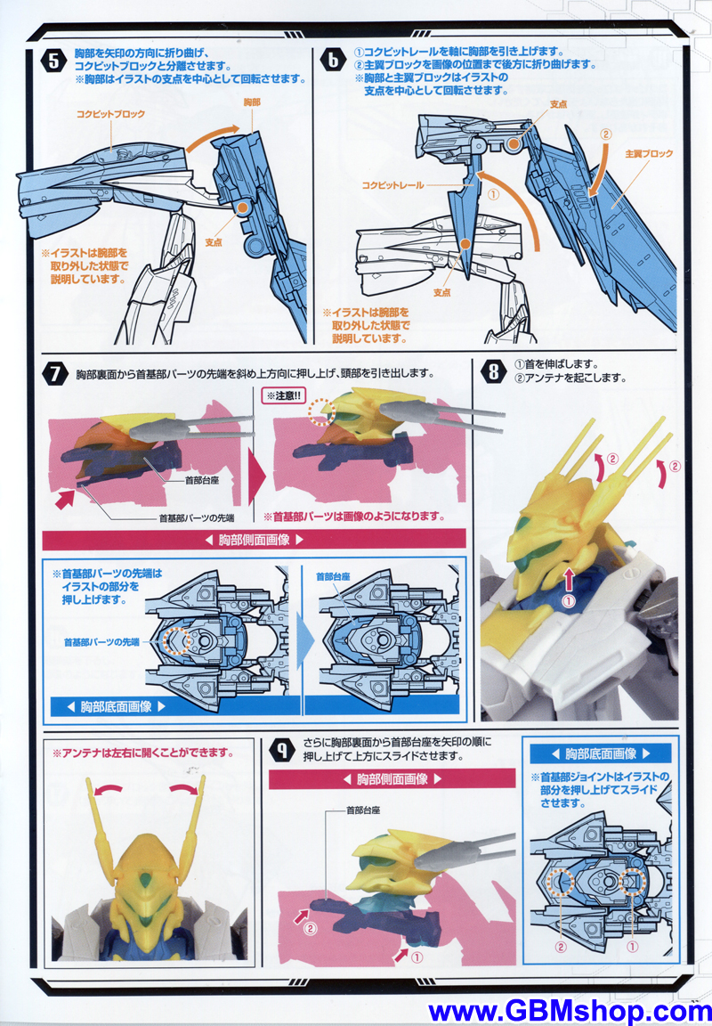 Bandai DX VF-25S Messiah Transformation Manual Guide