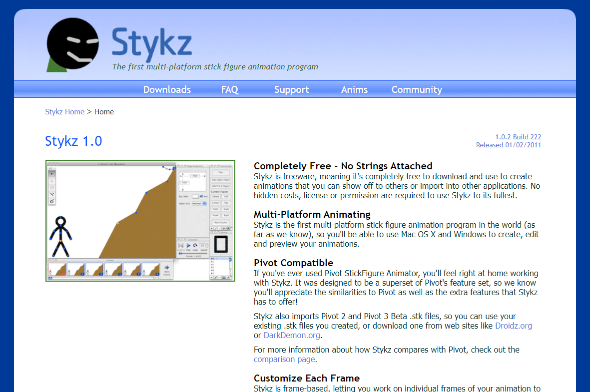 Graficzny interfejs użytkownika, tekst, aplikacja Opis generowany automatycznie.  Najlepsze oprogramowanie do animacji 2D za darmo