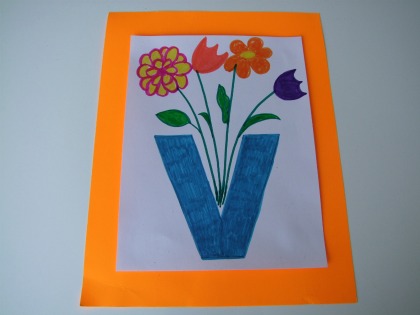 Craft Ideas Vases on Crafts For Kids Click On The Vase Of Flowers For Letter V Craft Ideas