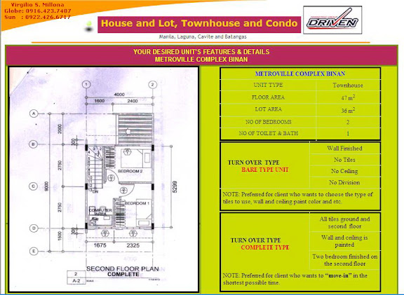 Metroville Complex Binan Rent to own House and Lot in Binan laguna second floor plan layout will give the client a view of what arrangement of bed and other furniture will be set up. Future expansion like terrace in front or additional rooms at the back can be consider.