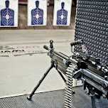 SAW M249 machine gun setup at lock & load Miami in Miami, United States 