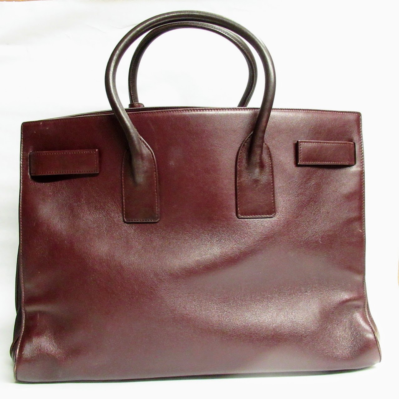 Saint Laurent Burgundy Tote Bag