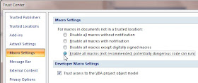 setting enable macro