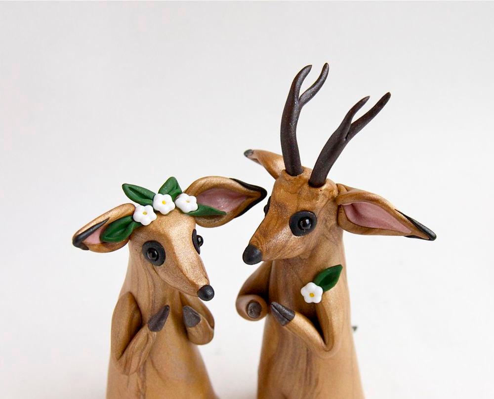 Deer Wedding Cake Topper