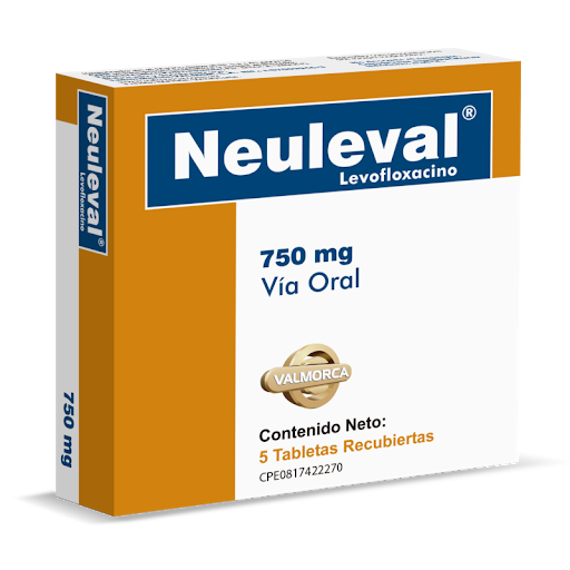Levofloxacina 750 mg Neuleval Valmor Caja x 5 Tabletas   