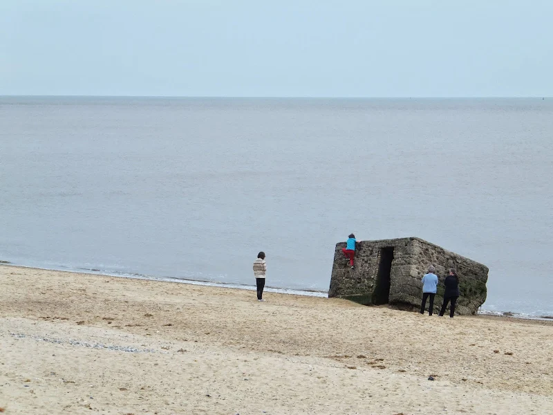 WWII pillbox that used to be buried by the sand prior to 2013 storm surge - Caister