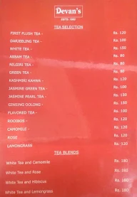 Devan's South Indian Coffee & Tea Private Limited menu 1