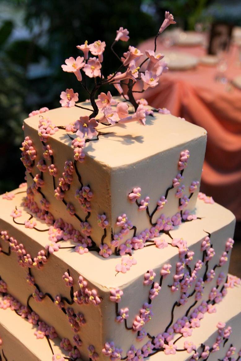 Cherry Blossoms wedding cake