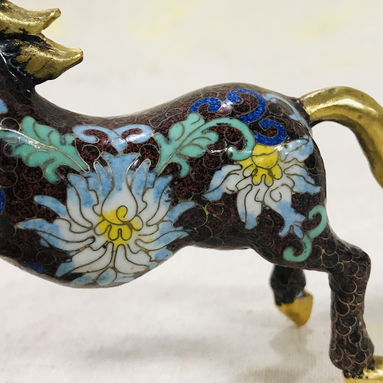 Cloisonne Small Horse Pair #3