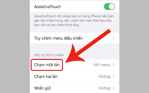 Chọn Chạm một lần