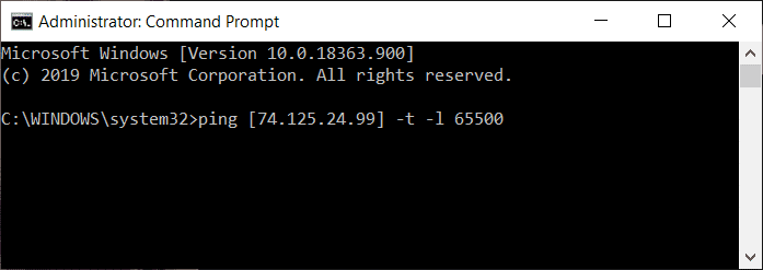 ทำ DDoS บนเว็บไซต์โดยใช้ Command Prompt