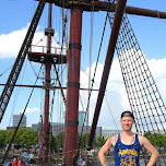 on deck of the Amsterdam VOC ship in Amsterdam, Netherlands 