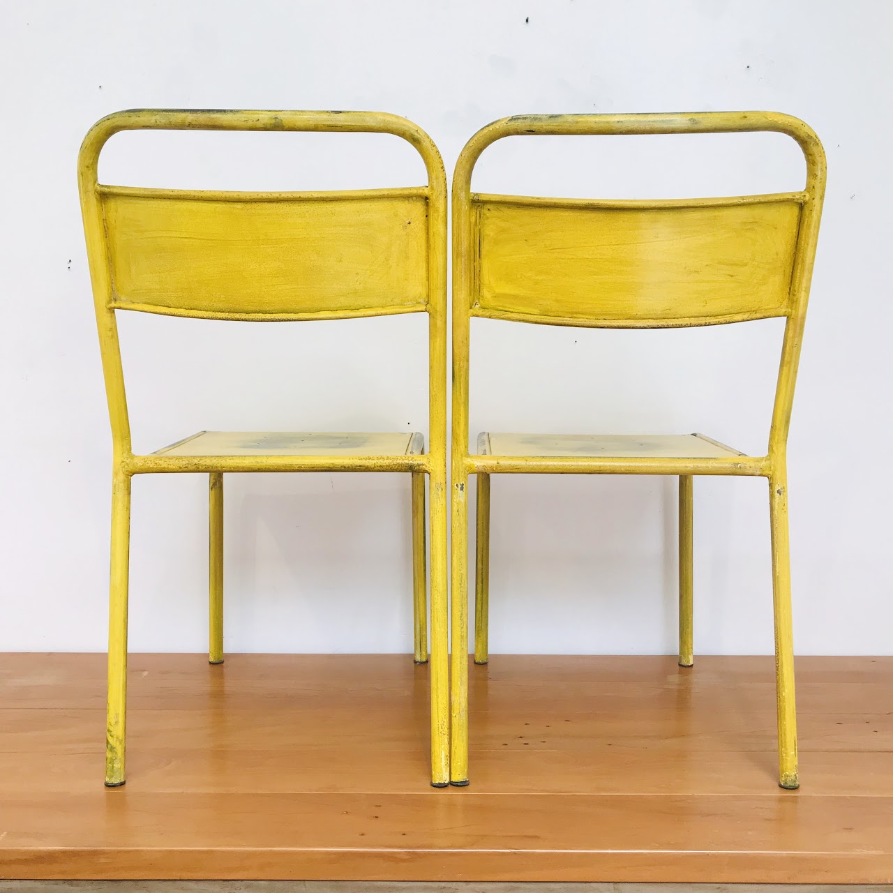 French Bistro Style Metal Chair Pair #2